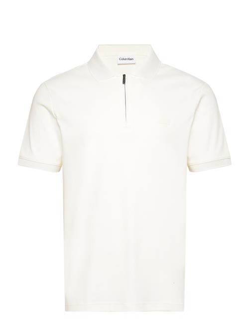 Calvin Klein Liquid Touch Welt Zip Polo Calvin Klein Cream