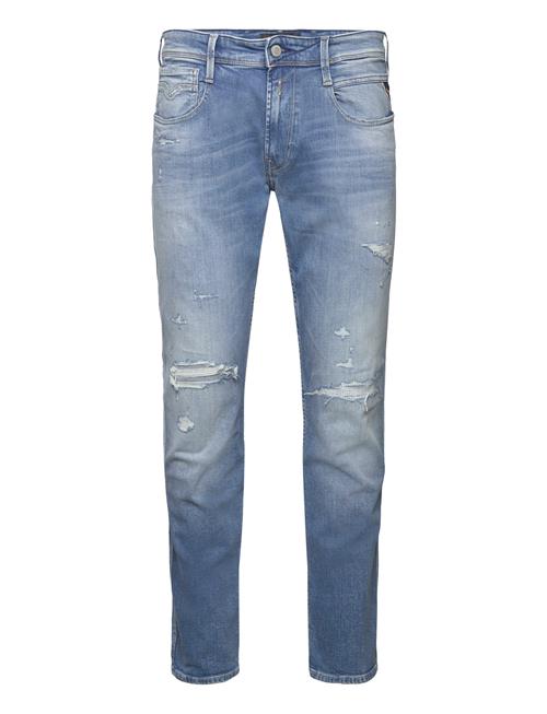 Se Replay Anbass Trousers Slim 573 Online Replay Blue ved Booztlet