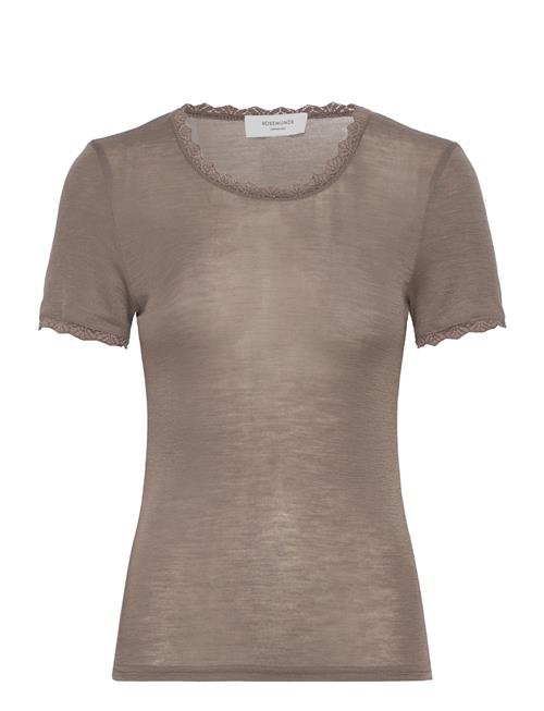 Se Rosemunde Rwsamber Ss T-Shirt W. Lace Rosemunde Beige ved Booztlet