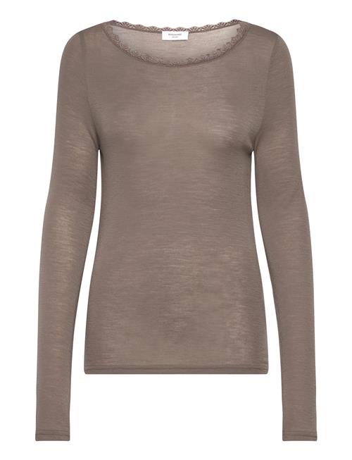 Se Rosemunde Rwsamber Ls Boatneck W. Lace Rosemunde Beige ved Booztlet