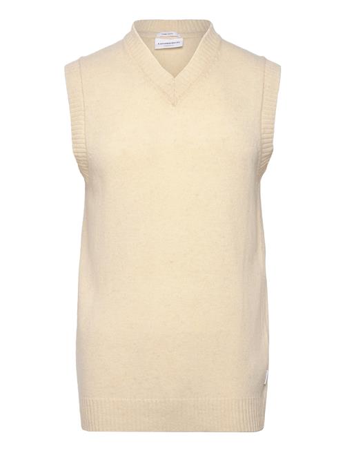 Lambswool V-Neck Slipover Lindbergh Cream