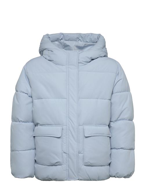 Mango Padded Anorak With Shearling Lining Mango Blue