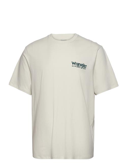 Se Wrangler Logo Tee Wrangler White ved Booztlet