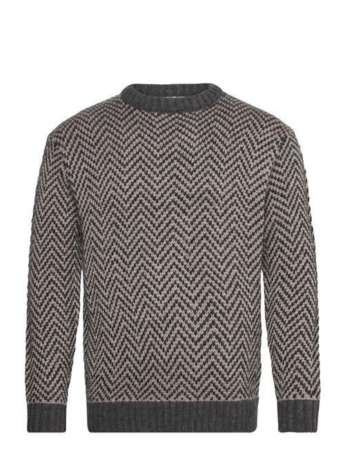Slhharry Ls Knit Relaxed Crew Neck Selected Grey