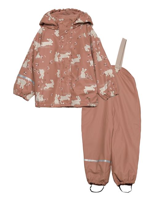 CeLaVi Rainwear Set - Aop, W. Fleece CeLaVi Pink