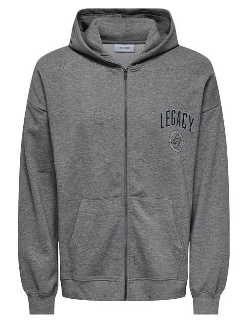 ONLY & SONS Onslegacy Sweat Zip Vtg Hoodie ONLY & SONS Grey