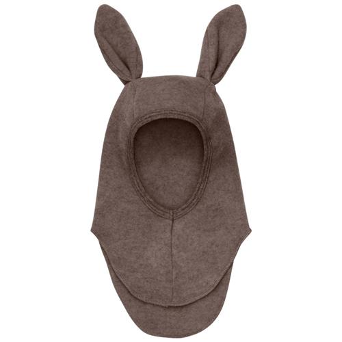 Se Huttelihut Balaclava Ears Uld Fleece Brown Melange | Brun | 0-12 months ved Babyshop