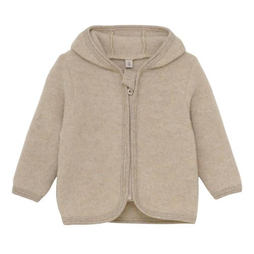 Huttelihut Jakke Uld Fleece (M) Camel Melange | Brun | 80 cm