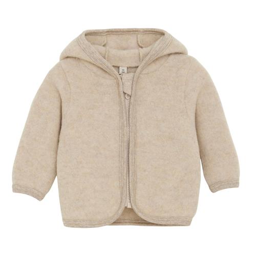 Huttelihut Jakke Ører Uld Fleece (S) Camel Melange | Brun | 68 cm