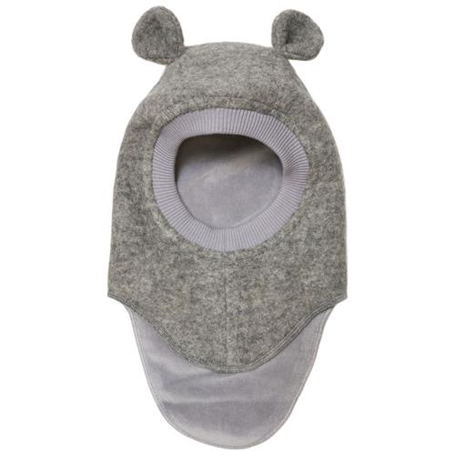 Se Huttelihut Balaclava Ears Wool Medium Grey Melange | Grå | 12-24 months ved Babyshop