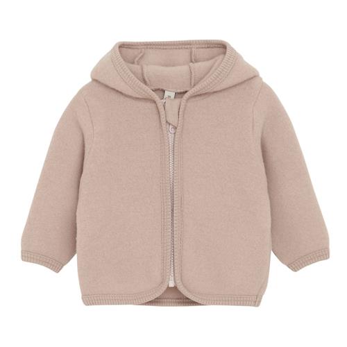 Se Huttelihut Jakke Ører Uld Fleece (M) Mahogany Rose | Lyserød | 86 cm ved Babyshop