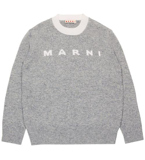 Se Marni Bluse - Strik - Uld - Medium Gray Melange ved KidsWorld