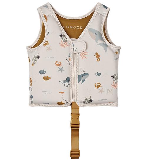 Se Liewood Liewood SvÃ¸mmevest - 19-30 kg - Dove - Sea Creature/Sandy ved KidsWorld