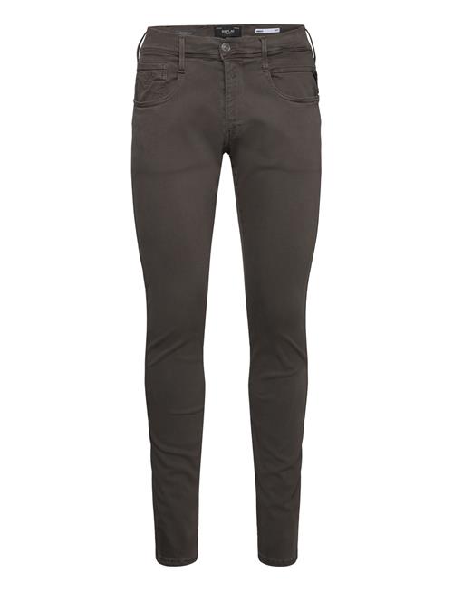 Se Replay Anbass Trousers Slim Hyperflex Colour Xlite Replay Grey ved Booztlet