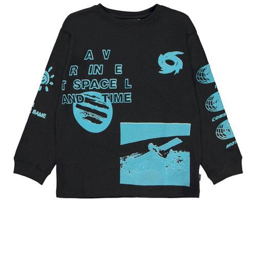 Molo GOTS Rube Sweatshirt Graphic Horizon | Sort | 122 cm