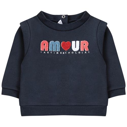 Se Tartine et Chocolat Logo Trøje Navyblå | Marine blå | 6 months ved Babyshop