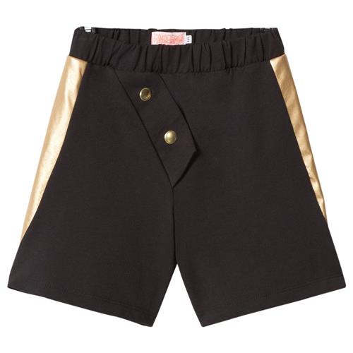 BANG BANG Copenhagen Black and Gold Sunnyboy Sweat Shorts | Sort | 1-2 years