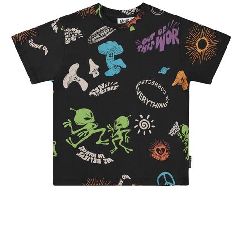 Se Molo GOTS Rodney T-shirt Living Colour | Sort | 92 cm ved Babyshop