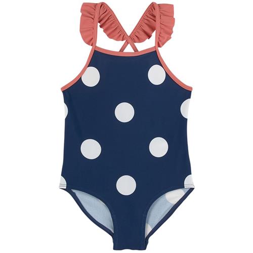 Se Petit Bateau Dotted Badedragt Navyblå | Marine blå | 10 years ved Babyshop