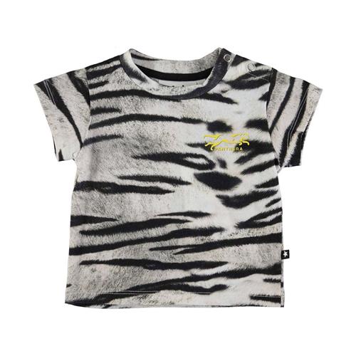 Se Molo Emilio T-shirt Tiger White | Hvid | 62 cm ved Babyshop