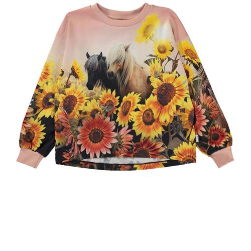 Molo GOTS Reniza Langærmet T-shirt Pony Sunflowers | Lyserød | 92 cm