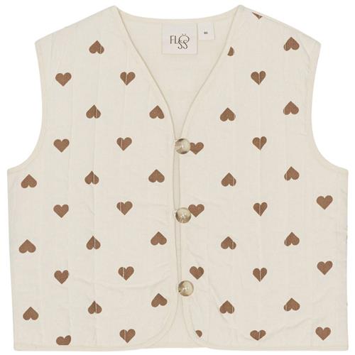 Se Flöss Carmen Hjertemønstret Vest Cremefarvet |  | 128 cm ved Babyshop