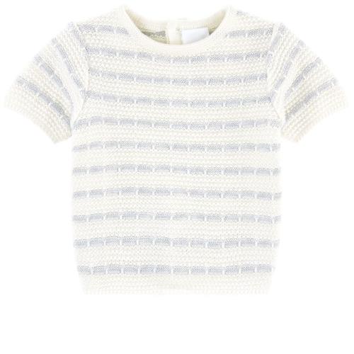 Se Molli Striped Shortsleeved Top | Blå | 1 months ved Babyshop