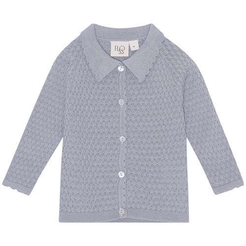 Flöss Nora Cardigan Misty Blue | Blå | 74 cm