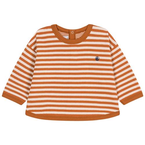 Se Petit Bateau Stribet Langærmet Baby T-shirt Brun | Brun | 3 months ved Babyshop