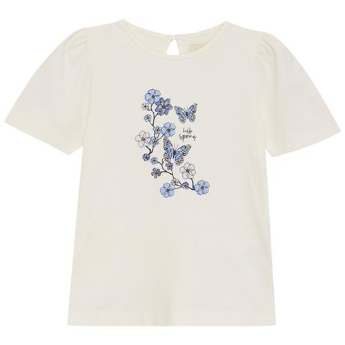 Creamie GOTS T-shirt Med Tryk Xenon Blue | Hvid | 80 cm