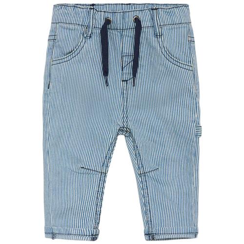 Se Hust&Claire Stribede Jeans Blå | Blå | 80 cm ved Babyshop