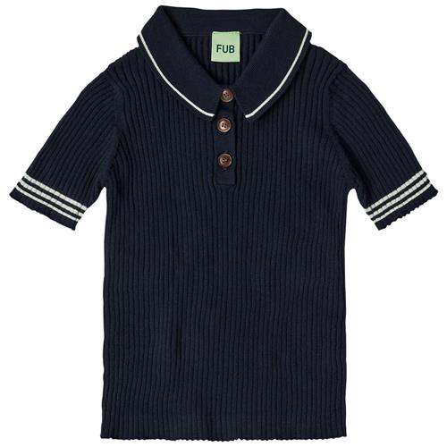 FUB Ribstrikket Poloshirt Navyblå | Marine blå | 120 cm