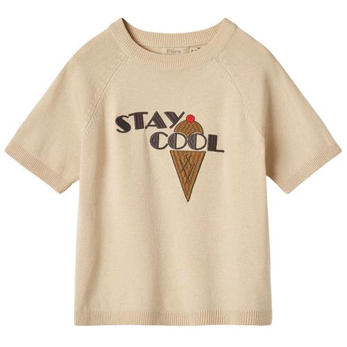 Se Fliink Favo T-shirt Sandshell | Beige | 12 months ved Babyshop