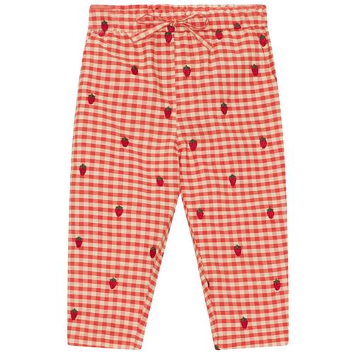 Flöss Molly Bukser Berry Gingham | Rød | 92 cm