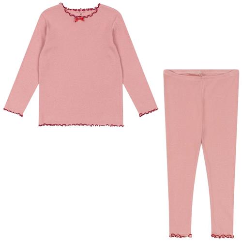 Se Konges Sløjd Rivi Rib Set Ocs - Mellow Rose | Lyserød | 12 months ved Babyshop