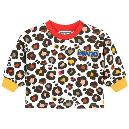 Se Kenzo Leopardmønstret Sweatshirt Hvid | Hvid | 12 months ved Babyshop