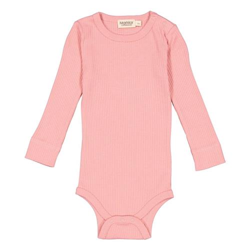 MarMar Copenhagen Ribbet Babybody Pink Delight | Lyserød | 6 months