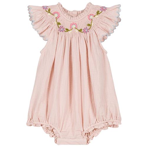 Se Louise Misha Josephine Romper Blush | Lyserød | 6 months ved Babyshop