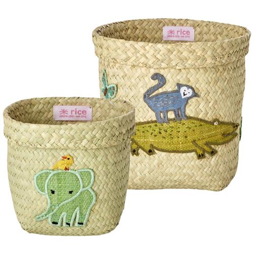 Se RICE 2-pak Opbevaringskurve Crocodile | Grønn | 0 ved Babyshop