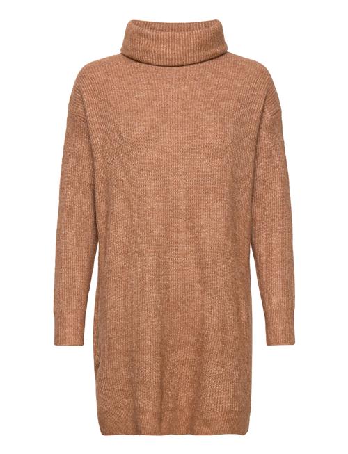 Se Vila Vicilia Rollneck L/S Knit Tunic/Su- Vila Brown ved Booztlet