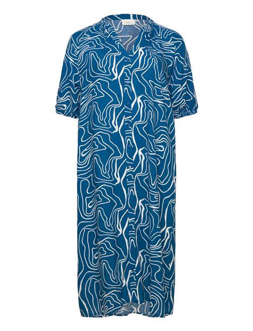 ONLY Carmakoma Cardes Allie S/S Calf Dress Aop ONLY Carmakoma Blue