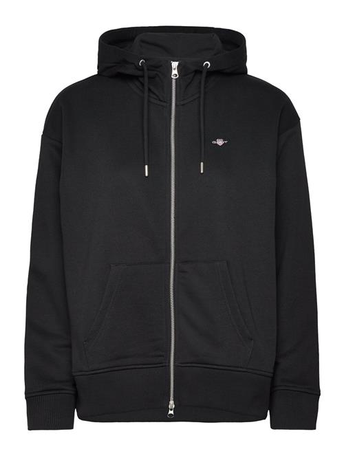 Se GANT Rel Shield Zip Hoodie GANT Black ved Booztlet