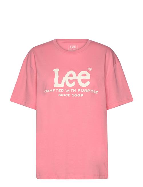 Lee Jeans Ss Logo Tee Lee Jeans Pink