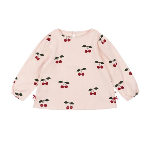 Konges Sløjd Drey Slit Tee Gots - Ma Grande Cerise Peony | Lyserød | 5-6 years