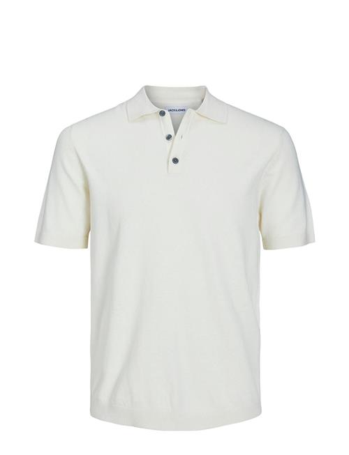 Se Jack & Jones Jpremil Knit Polo S/S Sn Jack & J S White ved Booztlet