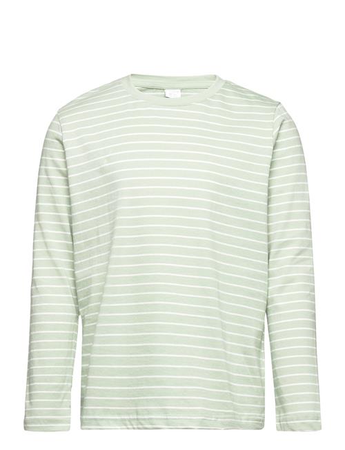 Se Lindex Top L S Basic Stripe Lindex Green ved Booztlet