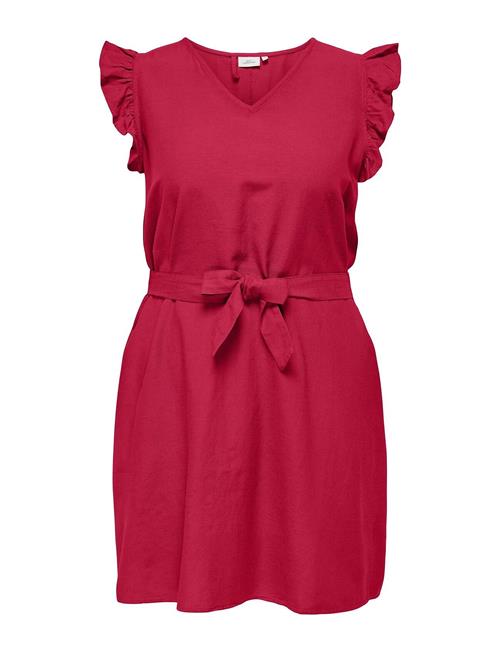 ONLY Carmakoma Carjupiter Life S/L Frill Abk Dress Wvn ONLY Carmakoma Red