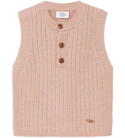 Hust and Claire Vest - Strik - Uld - Edi - Rose Cloud