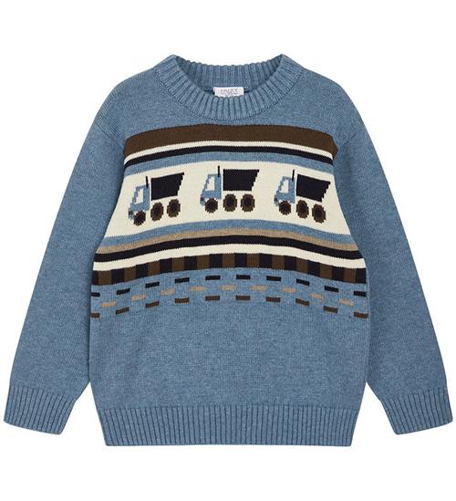 Se Hust and Claire Hust and Claire Bluse - Strik - Pelle - Ocean Melange m. Lastbi ved KidsWorld