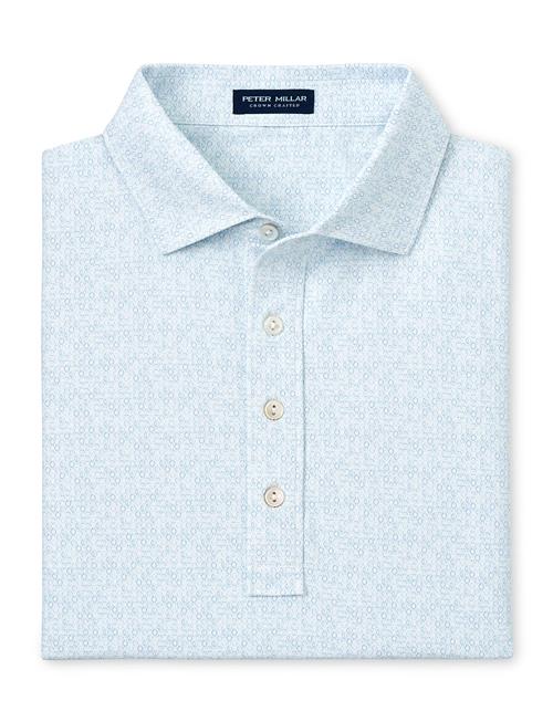 Se Peter Millar Rhythm Performance Jersey Polo - Kelly Hard Collar Peter Millar Blue ved Booztlet